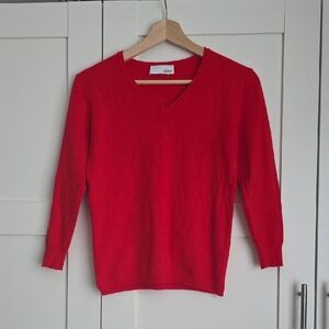 Red V-Neck Sweater